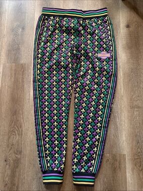 Desiree Collection NOLA fleur-de-lis print jogger pants size XL